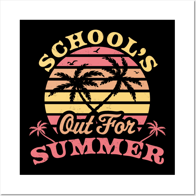 Schools Out For Summer End of the Year Teacher Summer Wall Art by OrangeMonkeyArt